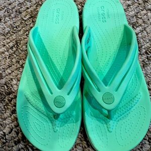 CROCS mint flipflops